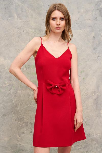 Journey Front Bow-Thin Strap Dress