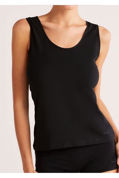 Kom Women's Thick Strap Modal Cotton Double Boxed Tank Top