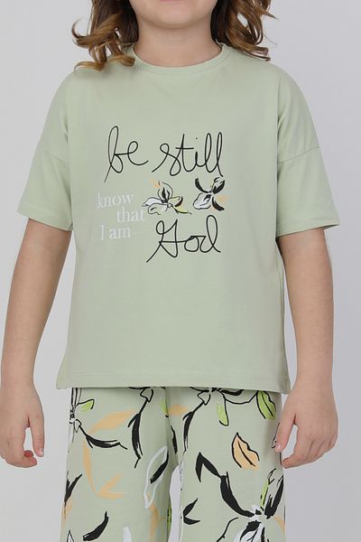 e-çocuk Be Still Printed Girl's Suit