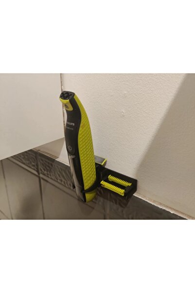 Filkorium3D Suport organizator montat pe perete OneBlade - Suport pentru aparat de ras - Organizator pentru baie - Suport pentru baie