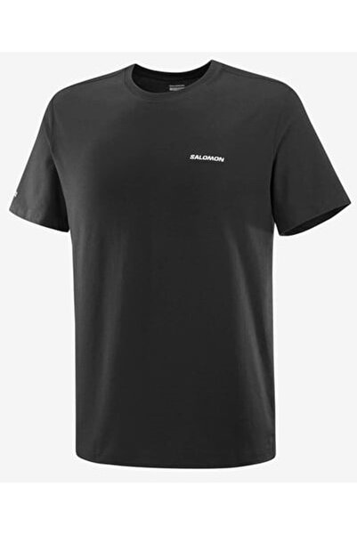 Salomon Logo Tee Men Erkek T-Shirt LC2522 Erkek Tişört SİYAH