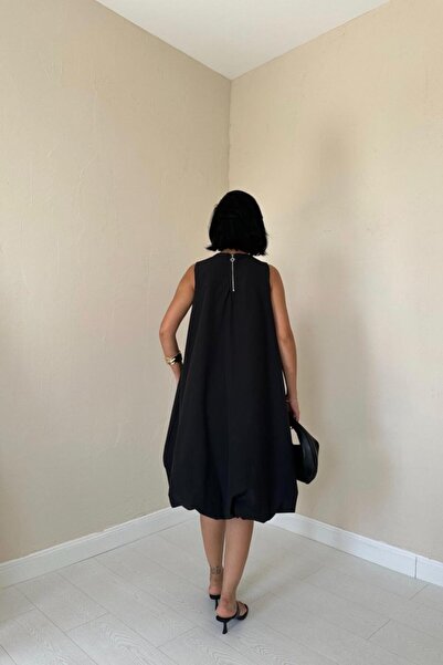 Giyimodam Black Comfort Balloon Dress