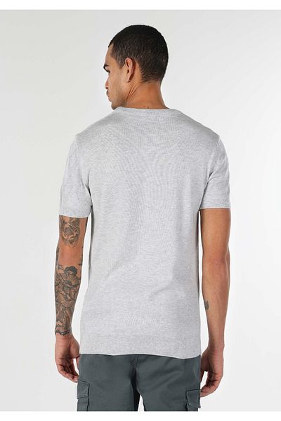 Colin's Gray Regular Fit Crew Neck Men's Sweater