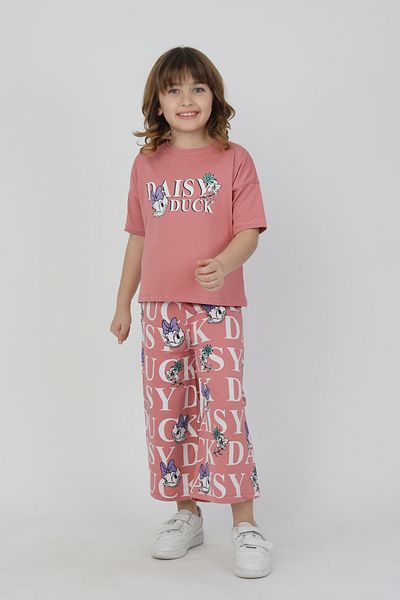 e-çocuk Daisy Duck Printed Girl's Bottom and Top Set