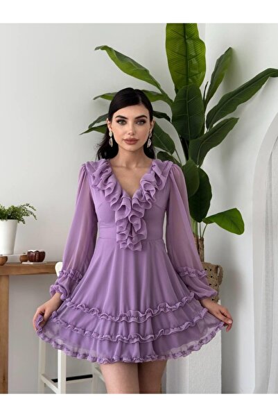 Viyamo Osıes Fırfırlı Elbise
