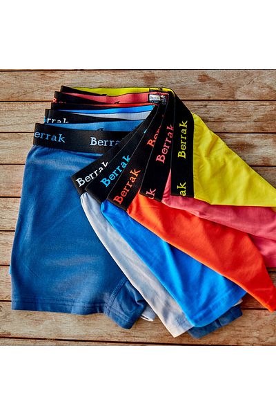 Berrak Men's Modal Colorful Boxers 5 Pack