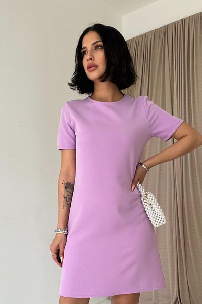 MRA Fashion Lilac Short Sleeve Atlas Mini Dress