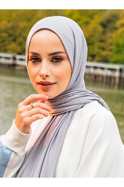 Tuva Şal Ασημί Χρώμα Tuva Shawl Elastic Jersey Scarf