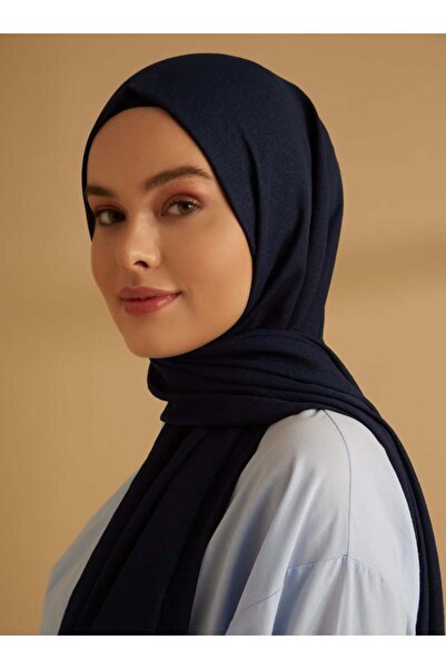 Tuva Şal Glittered Crepe Jazz Shawl - Navy Blue - Canvas