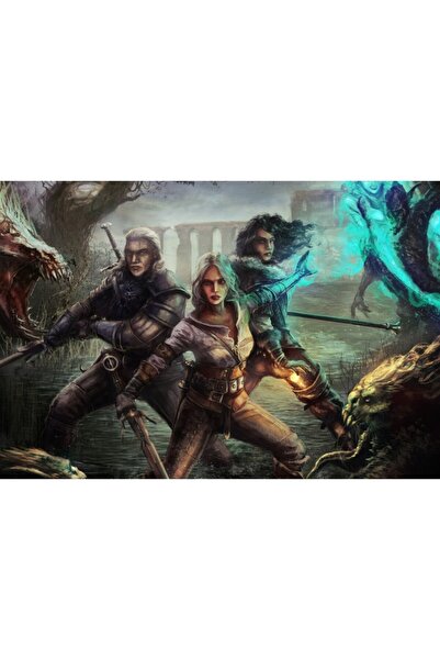 OEM Poster The Witcher 3 Wildhunt Trio, 61x90cm, Zumzeria ®