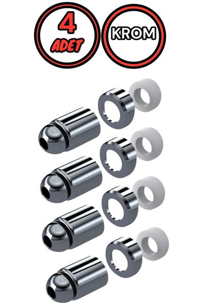 By mag Krom 4 Adet Taharat Çubuğu Ucu Plastik Krom Kaplama Taharet Borusu Ucu...