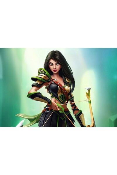 OEM Poster Archer Girl With Bow Artă digitală, 61x90cm, poster843, Zumzeria ®