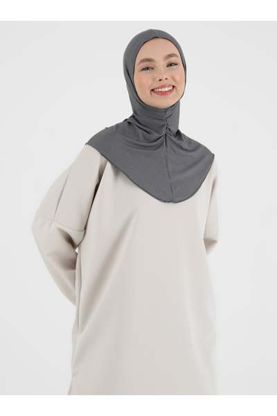 Tuva Şal Γκρι Tuva Jersey Hijab Turban - Πρακτικό