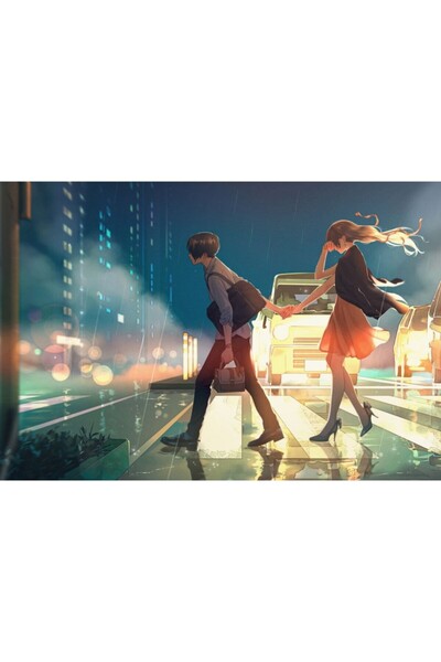OEM Poster Anime Couple Passing Road, 61x90cm, poster2545, Zumzeria ®