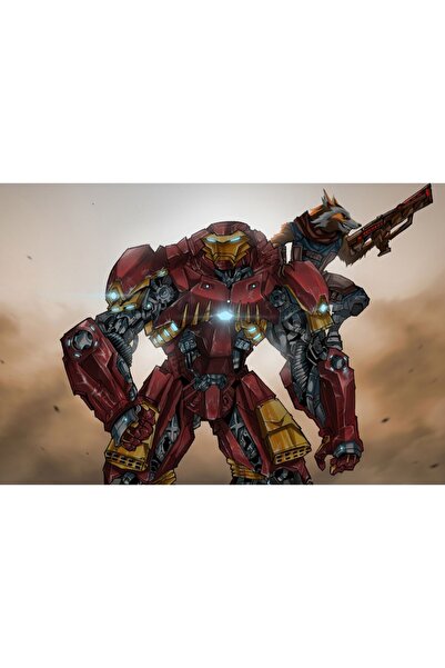 OEM Poster Iron Man in Hulkbuster Armor and Rocket Artwork, 61x90cm, poster17...
