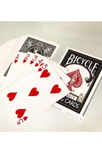 Bicycle |   بطاقة لعب الستايدست القياسية باللونين الأزرق والأبيض من رايدر باك