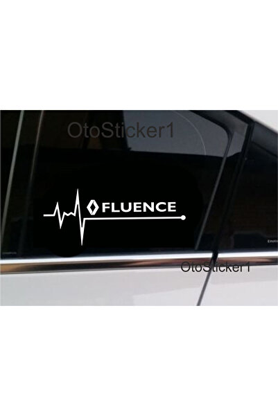 Oto Sticker Renault Fluence Nabız Kalp Atışı Sticker 2 Adet Yapştırma