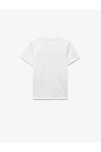 Koton Cotton Short Sleeve Crew Neck Printed T-Shirt