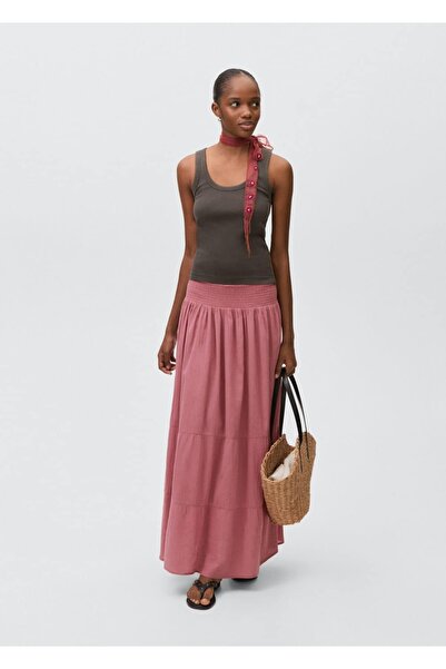 Mango Teen Fustă lungă cu volan