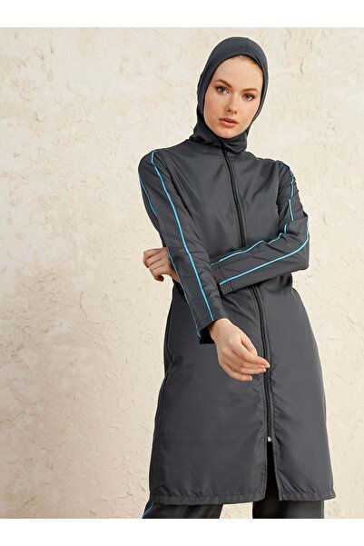 Mayo Bella Πλήρως καλυμμένο μαγιό με αραβικό - Anthracite & Bella