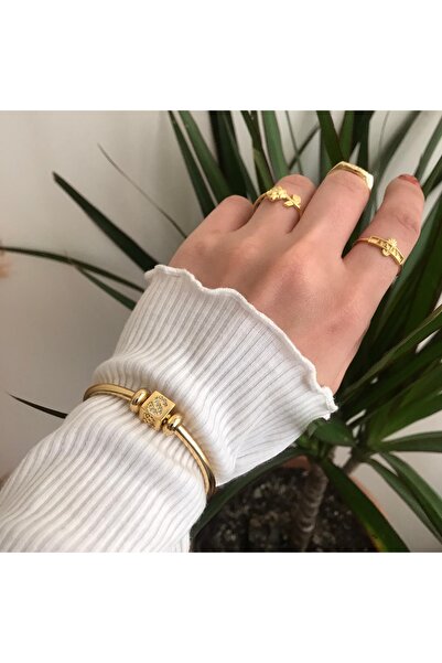 Vintagezegeni Küp Harfli Altın Kaplama Bileklik II