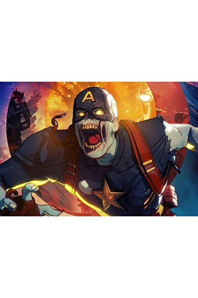 OEM Poster Captain America X Zombie What, 61x90cm, poster1559, Zumzeria ®