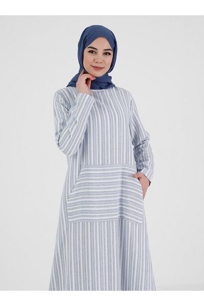 Tavin Kangaroo Pocket Dress Indigo