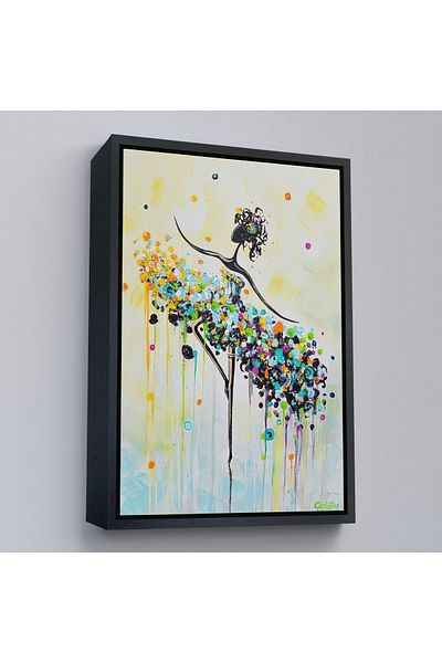 Harita Sepeti Pictură decorativă de perete pentru femeie dansând cu cadru auriu
