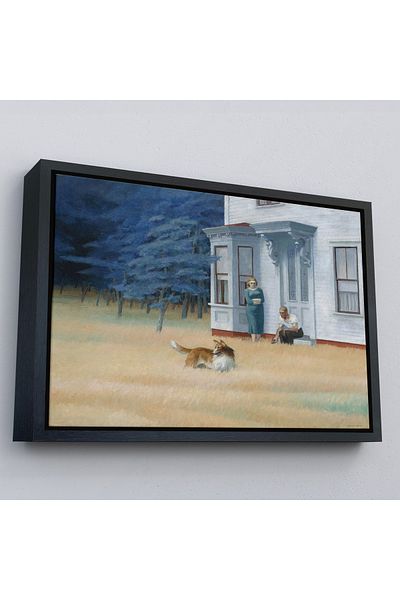 Harita Sepeti Edward Hopper με χρυσό πλαίσιο - Βραδινό ζωγραφικό Cape Cod