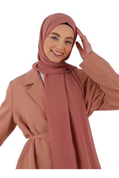 Tuva Şal Chiffon Shawl - Dark Rose -