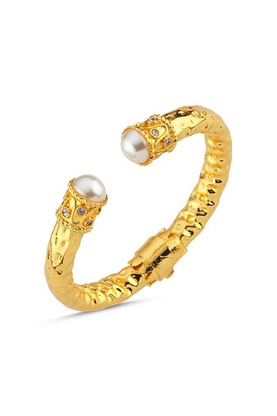 CHARMLUCKY Pearl Antique Stone Bracelet