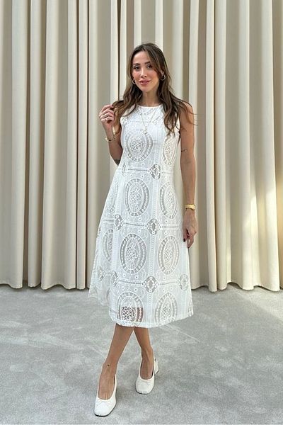 Suzi ROCHIE FĂRĂ MÂNECĂ MĂRIME MIDI DANTELA 29609