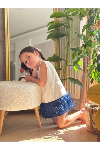 Balerinikizler Girl's Special Design Tassel Dress
