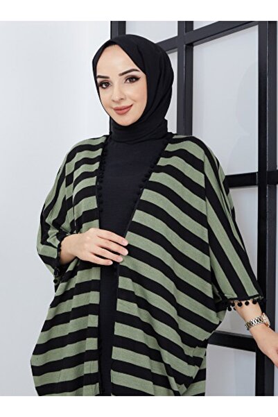 SAHRA BUTİK SAHRA BUTİK - Καπάκι με ριγέ φούντα μέντας