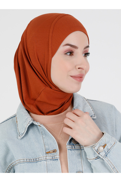Ecardin Hijab simplu, gata de purtat, din seria Sport Hanfendy - St 043 Tile
