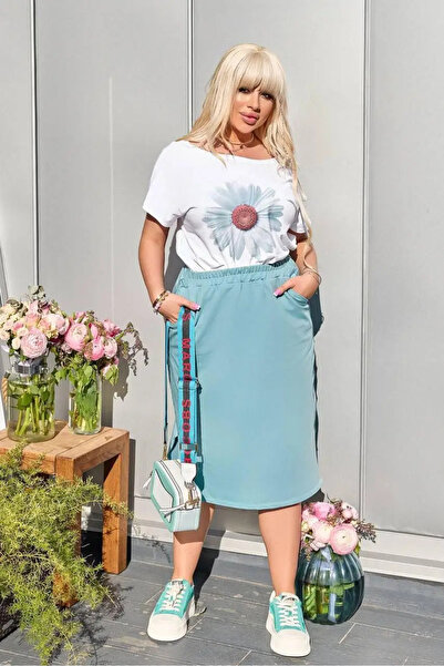 adorashop Compleu fusta si tricou din bumbac - 8029