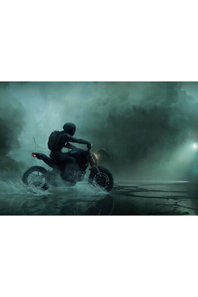 OEM Poster Biker In Fog, 61x90cm, poster728, Zumzeria ®