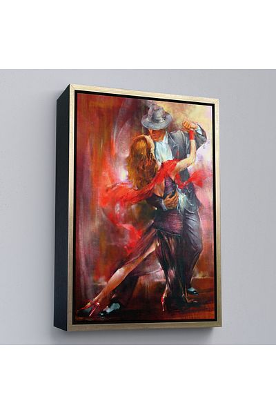 Harita Sepeti Tablou de cuplu care dansează Tango cu cadru de aur, Alvarez - Tango Argentino