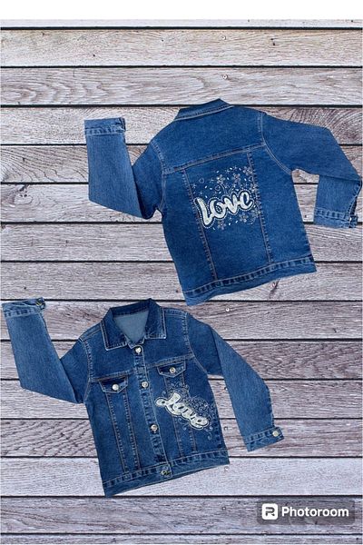 diamondstar Girl's Stone Strap Denim Jacket Age 8/12