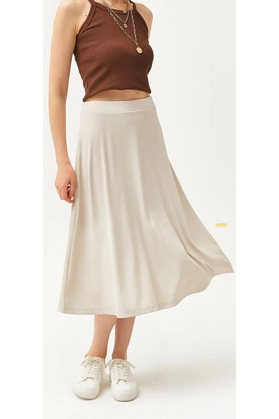 mor butik Purple Boutique Women's Stone Waist Elastic Twist Skirt