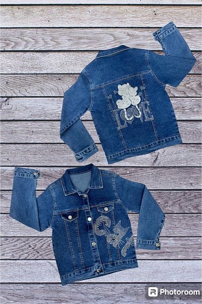diamondstar Girl's Stone Strap Denim Jacket Age 8/12