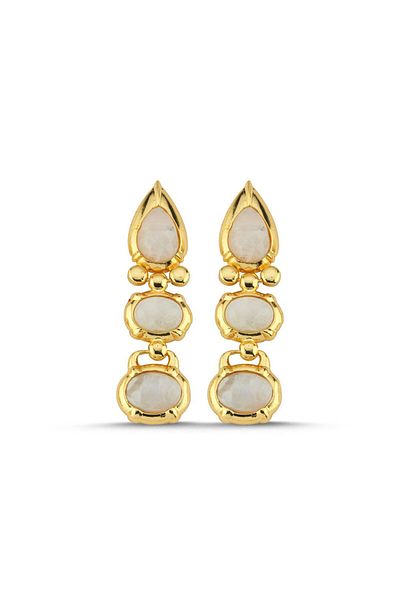 CHARMLUCKY Natural Stone Dangle Earrings