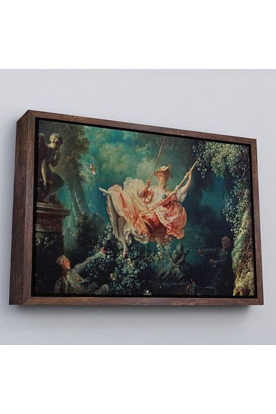 Harita Sepeti Woman Swinging on the 18Th Century Swing with a White Frame