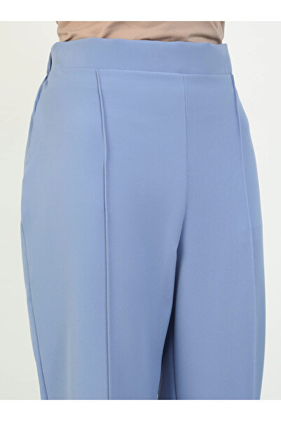 Benin Blue Benin Pants with Stitching Detail