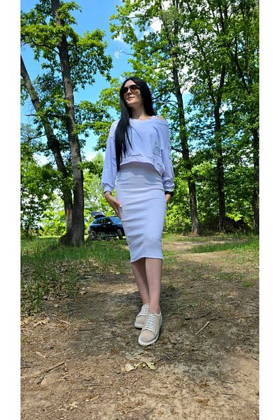 adorashop Women's Cotton Dress Set With Wide Blouse 3711-23