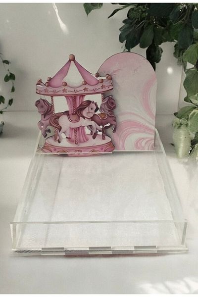 Yavuz Süs Plexi Chocolate Box with Carousel Decor