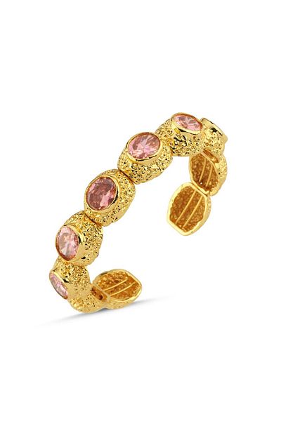CHARMLUCKY Oval Baguette Stone Bracelet