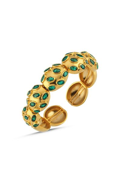 CHARMLUCKY Antique Oval Stone Bracelet