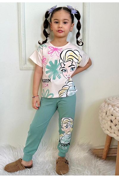 LİLLYPİCCA Girl's Character Patterned Cotton Tracksuit Set