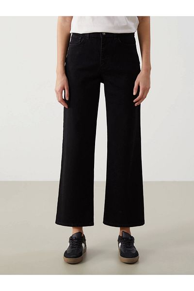 LC Waikiki Lcw Jeans Black Wideleg Women's Jean Pants